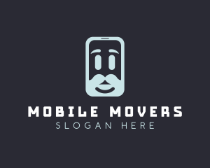 Moustache Mobile App logo design