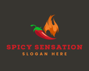 Spicy Hot Chili Flame logo