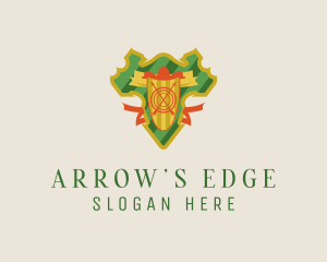 Archery Shield Crest logo