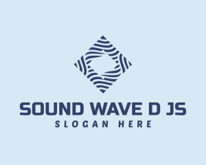 Water Diamond Wave logo design