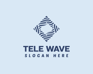 Water Diamond Wave logo design