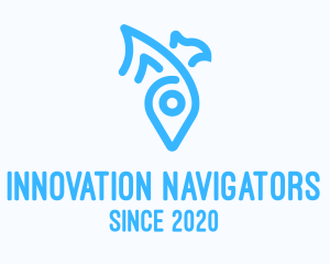 Blue Bird Location Pin logo design