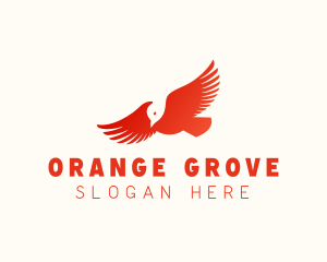 Orange Flying Eagle logo design