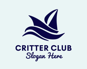 Sailboat Yacht Club logo design