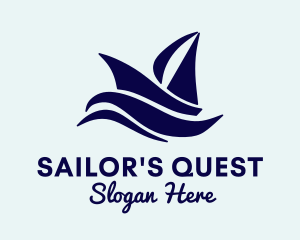 Sailboat Yacht Club logo design