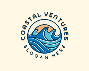 Sea Surfing Tide logo design