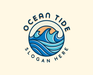 Sea Surfing Tide logo design