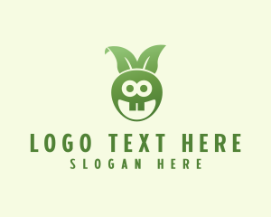 Bunny Rabbit Leaf logo