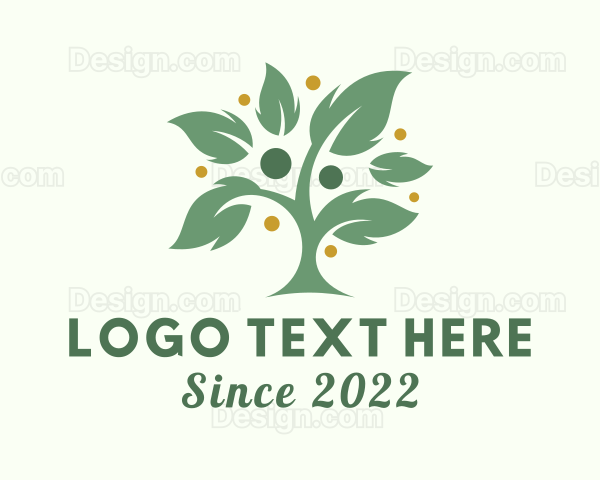 Vegan Human Tree Logo