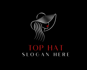 Elegant Feminine Hat  logo design