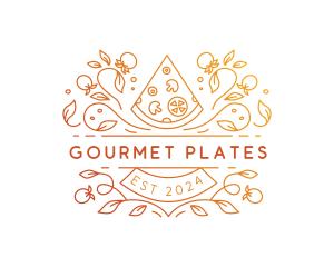 Gourmet Pizza Restaurant logo design