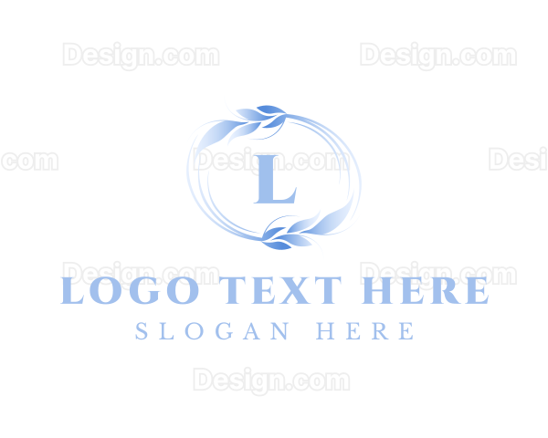 Stylish Brand Leaf Crest Logo