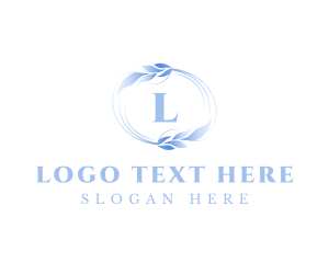 Stylish Brand Leaf Crest logo