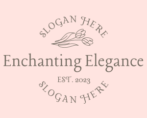 Elegant Flower Wordmark logo design