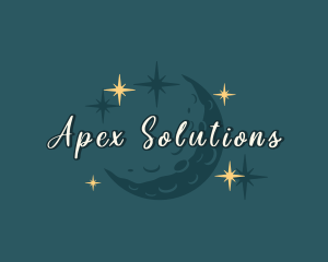 Moon Sparkle Stars logo design