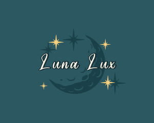 Moon Sparkle Stars logo design