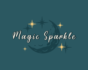 Moon Sparkle Stars logo design