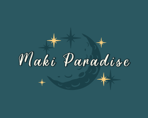 Moon Sparkle Stars logo design