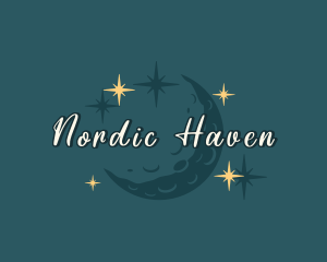 Moon Sparkle Stars logo design