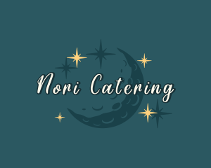 Moon Sparkle Stars logo design