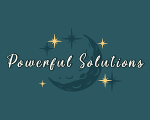 Moon Sparkle Stars logo design