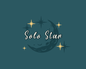 Moon Sparkle Stars logo design