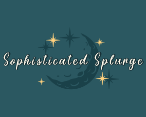 Moon Sparkle Stars logo design