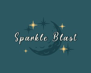 Moon Sparkle Stars logo design