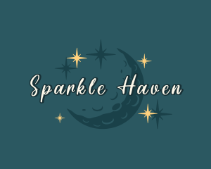 Moon Sparkle Stars logo design