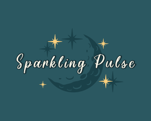 Moon Sparkle Stars logo design