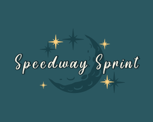 Moon Sparkle Stars logo design