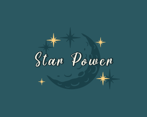 Moon Sparkle Stars logo design