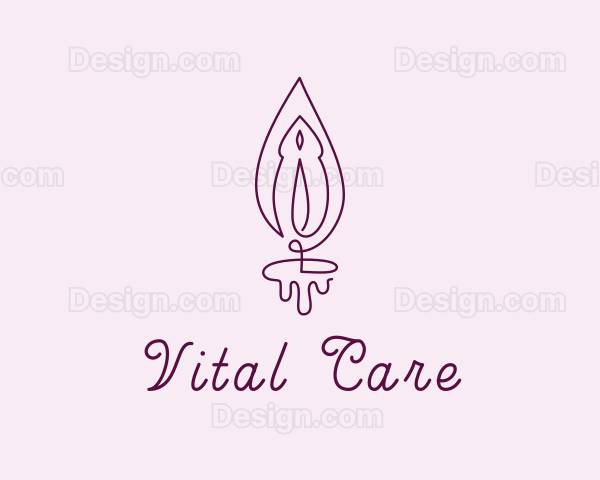 Violet Vulva Flame Logo