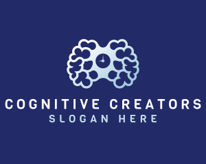 Timer Brain Psychology  logo design