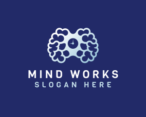 Timer Brain Psychology  logo design