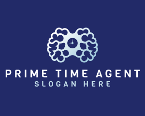 Timer Brain Psychology  logo design