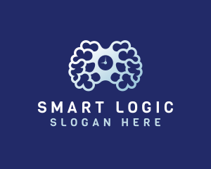 Timer Brain Psychology  logo design