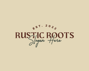 Elegant Rustic Brand logo design