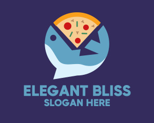 Seafood Shark Pizza Logo