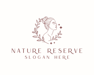 Natural Beauty Woman logo design