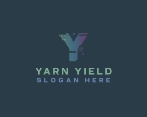 Modern Glitch Letter Y logo design