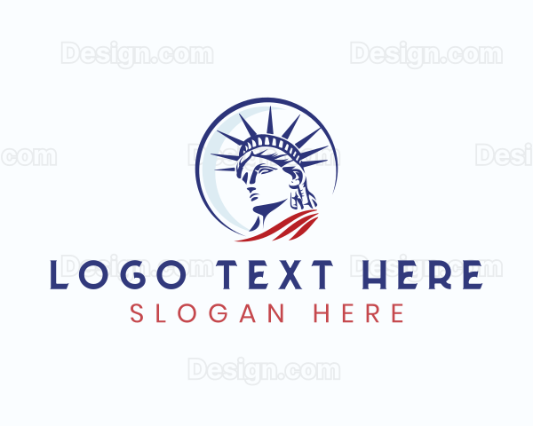 Statue of Liberty Landmark Logo