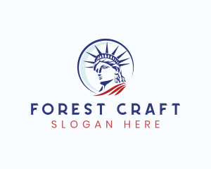 Statue of Liberty Landmark Logo