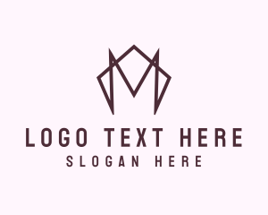 Modern Polygon Letter M logo