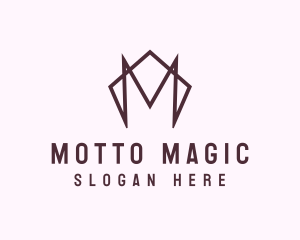 Modern Polygon Letter M logo design