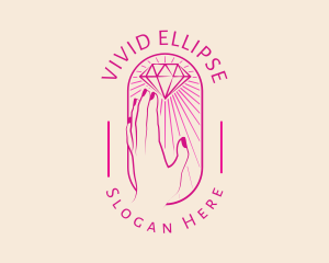 Hand Diamond Ellipse logo