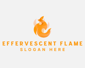 Hot Fire Flame logo design