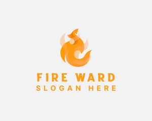 Hot Fire Flame logo design