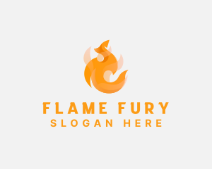 Hot Fire Flame logo design