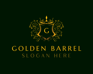 Golden Royal Shield logo design